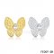 Cheap Van Cleef & Arpels Butterflies White And Yellow Gold Earrings,Diamonds